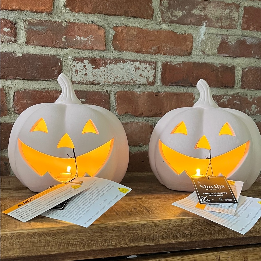 Martha Stewart light, pink and Orange Pumpkin Lights